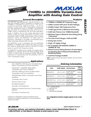 MAX2057ETX-T Datasheet PDF Maxim Integrated