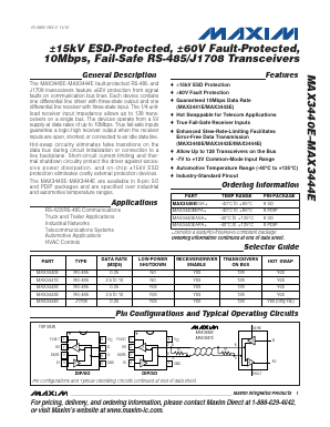 MAX3440E Datasheet PDF Maxim Integrated