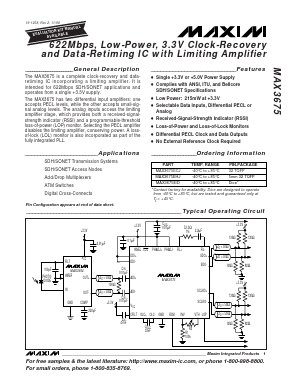 MAX3675E Datasheet PDF Maxim Integrated