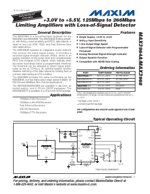 MAX3968 Datasheet PDF Maxim Integrated