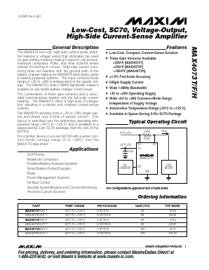 MAX4073 Datasheet PDF Maxim Integrated