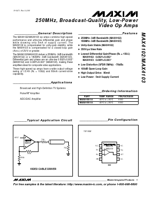 MAX4103ESA Datasheet PDF Maxim Integrated