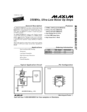 MAX4106 Datasheet PDF Maxim Integrated