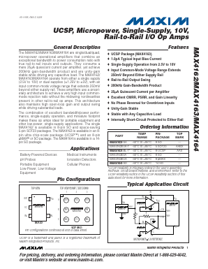 MAX4162 Datasheet PDF Maxim Integrated