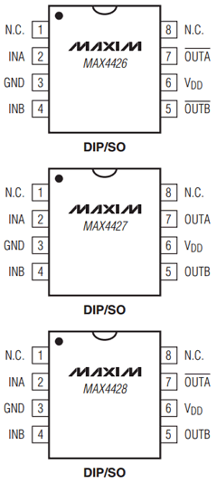 MAX4426C/D Datasheet PDF Maxim Integrated