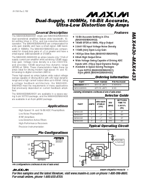 MAX4430ESA Datasheet PDF Maxim Integrated
