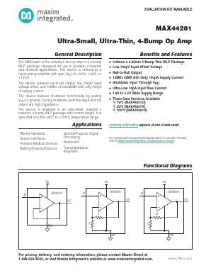 MAX44281 Datasheet PDF Maxim Integrated