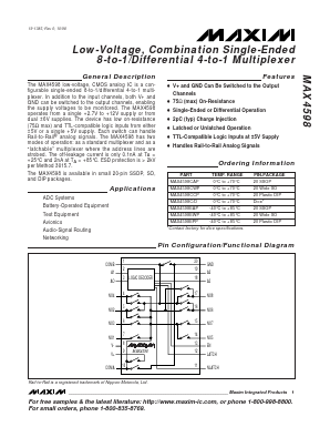 MAX4598 Datasheet PDF Maxim Integrated