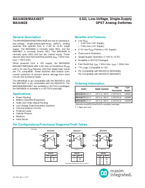 MAX4627 Datasheet PDF Maxim Integrated