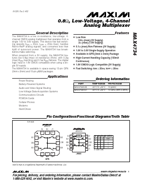 MAX4734EUB Datasheet PDF Maxim Integrated