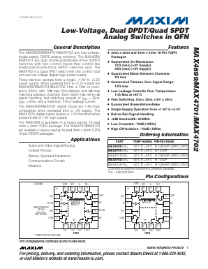 MAX4699 Datasheet PDF Maxim Integrated