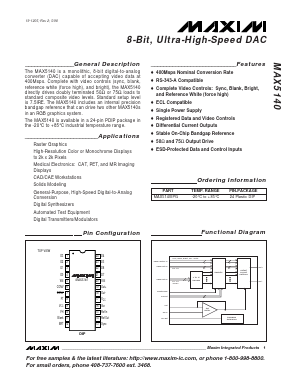 MAX5140 Datasheet PDF Maxim Integrated