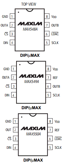 MAX550ACPA Datasheet PDF Maxim Integrated