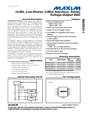 MAX5811 Datasheet PDF Maxim Integrated