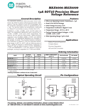 MAX6006BEUR Datasheet PDF Maxim Integrated