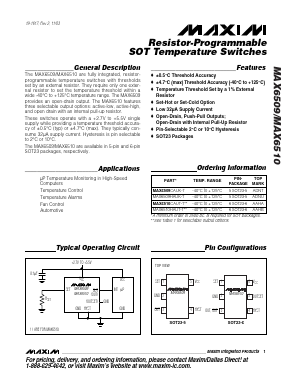 MAX6510 Datasheet PDF Maxim Integrated