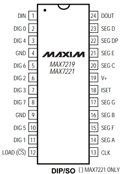 MAX7221 Datasheet PDF Maxim Integrated