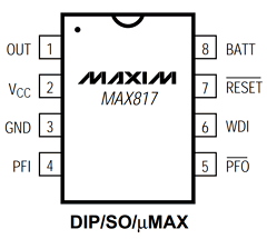 MAX817MESA Datasheet PDF Maxim Integrated