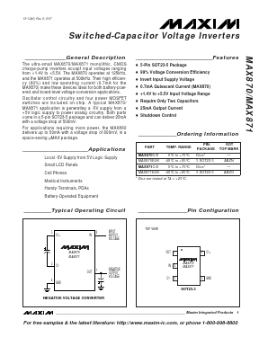 MAX870EUK Datasheet PDF Maxim Integrated