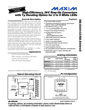MAX8596XETA Datasheet PDF Maxim Integrated