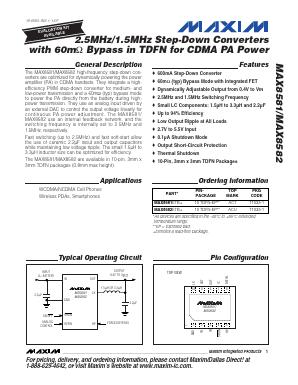 MAX8582ETB Datasheet PDF Maxim Integrated