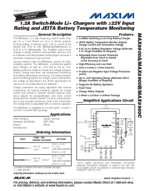 MAX8900A Datasheet PDF Maxim Integrated