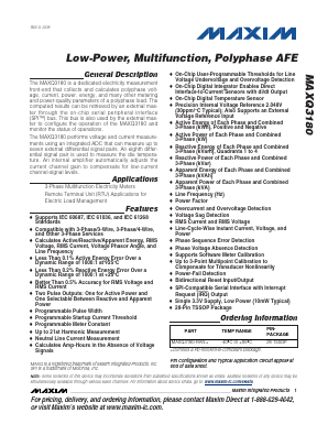 MAXQ3180 Datasheet PDF Maxim Integrated