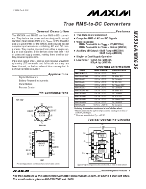 MX536AS Datasheet PDF Maxim Integrated