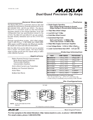 MXL1013C Datasheet PDF Maxim Integrated