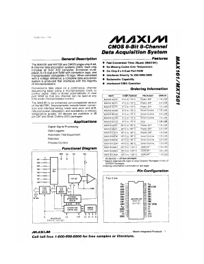 MAX161CEPI Datasheet PDF Maxim Integrated