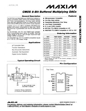 MX7624CSE Datasheet PDF Maxim Integrated
