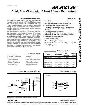 MAX8866T Datasheet PDF Maxim Integrated