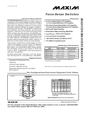 MAX4556CSE Datasheet PDF Maxim Integrated