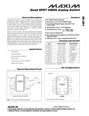 HI3-0201-9 Datasheet PDF Maxim Integrated