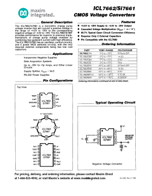 ICL7662EBA Datasheet PDF Maxim Integrated