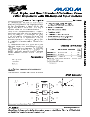 MAX9584 Datasheet PDF Maxim Integrated