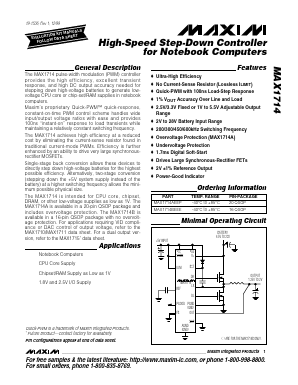 MAX1714 Datasheet PDF Maxim Integrated