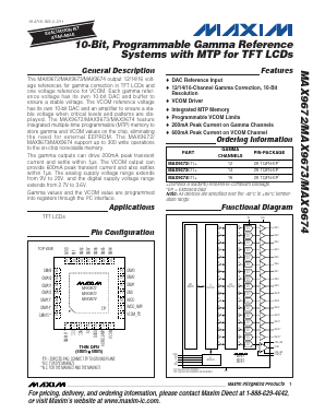 MAX9672 Datasheet PDF Maxim Integrated