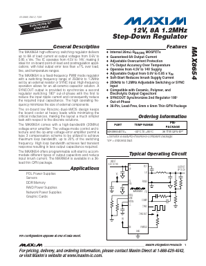 MAX8654 Datasheet PDF Maxim Integrated