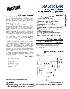 MAX8654ETX Datasheet PDF Maxim Integrated