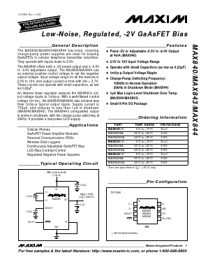 MAX843ESA Datasheet PDF Maxim Integrated