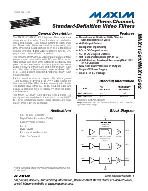 MAX11501 Datasheet PDF Maxim Integrated