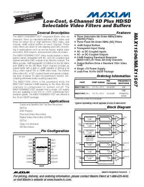 MAX11507 Datasheet PDF Maxim Integrated