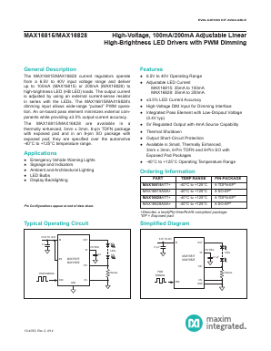 MAX16815ASA Datasheet PDF Maxim Integrated