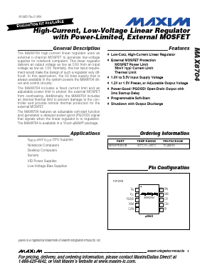 MAX8704 Datasheet PDF Maxim Integrated