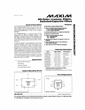 MAX297CWE-T Datasheet PDF Maxim Integrated