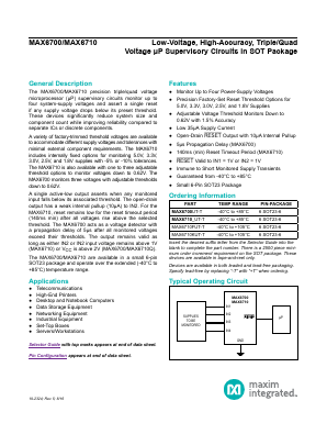 MAX6700 Datasheet PDF Maxim Integrated