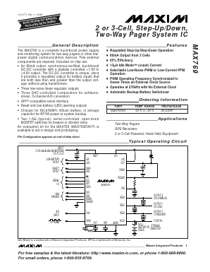 MAX769 Datasheet PDF Maxim Integrated