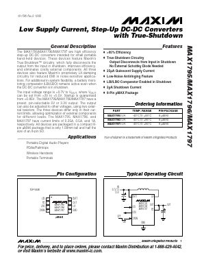 MAX1795 Datasheet PDF Maxim Integrated