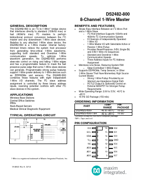 DS2482-800 Datasheet PDF Maxim Integrated